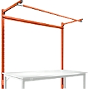 Opbouwframe met giek, Basistafel STANDAARD werktafel/werkbank UNIVERSAL/PROFI, 1750 mm, roodoranje