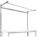 Opbouwframe met giek, Basistafel STANDAARD werktafel/werkbank UNIVERSAL/PROFI, 2000 mm, aluminium zilver