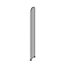 Open kast Dante®, zijwand, voor archiefrekken zonder achterwand, H 2600 mm, lichtgrijs