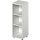 Open kast TETRIS WOOD - B 400 x D 421 x H 1160 mm - 3 OH - met glijders - lichtgrijs - ons merk Schäfer Shop Genius