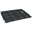 Opzetdeksel VDA-KLT-D 41 ESD, voor Eurobak R-KLT ESD, B 400 x D 300 mm, zwart geleidend