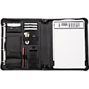 Organisateur Cesena Alassio, format A4, cuir nappa/similicuir, avec porte-bloc, noir