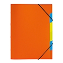 Organisateur Funky School PAGNA, fermeture élastique, 5 compartiments, PP, orange