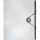 Organisateur Solid LEITZ®, format A4, 3 couvertures de protection, 6 compartiments, PP, blanc