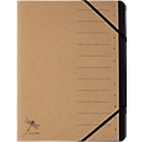 Organiser file Pur by PAGNA, A4, 12 compartments, numeric print on cover, 2 viewing holes, recycled card