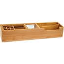 Organiseur pour bureau bambou Wedo, 2 casiers, 2 parties en aluminium
