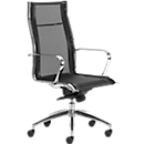 Origami executive armchair, high backrest, with armrests