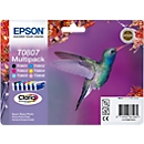 Original Epson Tintenpatronen T0807 CCMMYK, Mixpack, cyan, magenta, gelb, schwarz, lightcyan, lightmagenta