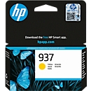 Original HP Tintenpatrone 937 (4S6W4NE), bis zu 800 Seiten, Einzelpack, gelb