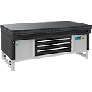 Otto Kind Multi4Flex Heavy Duty lastafel, stationair, in hoogte verstelbaar, tot 2000 kg, B 2000 x D 1000 mm, antraciet/antraciet