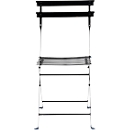 Outdoor-Klappstuhl meet® by Paperflow EDEN, ohne Armlehnen, UV-behandelt, B 380 x T 335 x H 440 mm, Stahl verzinkt, schwarz-schwarz, 2 Stück