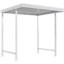 Outdoor shelter system Leipzig model, single sided, base unit, D 2200 mm, W 2250 mm, galvanised