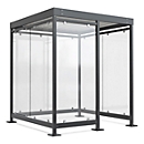 Outdoor shelter system WSM Köln K2 c/b, W 2165 x D 2165 x H 2510 mm, assembly kit, anthracite grey RAL 7016