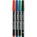 Overheadpen universele stift,  M, WF, gesorteerd, set van 4