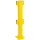Paal, midden, 1000 mm, gecoat, geel