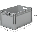 Pack ahorro de 5 cajas norma europea ELB 6320, de polipropileno, capacidad 64 l, gris, An 600 x P 400 x Al 320 mm