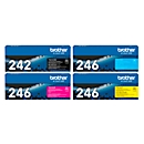 Pack économique cassette de toner TN-242/246 Brother, lot CMJN, noir, cyan, magenta, jaune