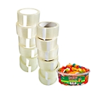 Packband Nopi Classic, 12 Rollen, Rolle 66 m lang, transparent + GRATIS Dose Haribo Phantasia