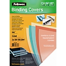 Page de couverture PVC Fellowes, transparent, format A4, pour reliure avec baguette en métal ou en plastique, 150 µm, 100