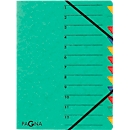 PAGNA documentenmap Easy, A4, elastieksluiting, 12-delig, groen