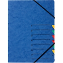 PAGNA Dokumentenmappe Easy, DIN A4, Gummizugverschluss, 7-teilig, blau