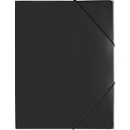 Pagna folder with 3 flaps and elastic band, A4, PP, black