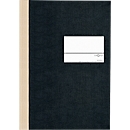 PAGNA Geschäftsbuch Classica, A5, 96 karierte Blatt, Papiereinband mit Leinenstruktur, Geweberücken, Beschriftungsetikett, schwarz