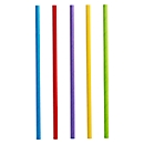 Pailles à boire Papstar, pour milk-shakes, jetables, L 250 x Ø 8 mm, en papier certifié FSC®, couleurs assorties, 100 pièces.