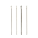 Pailles à boire Papstar Pure, avec cuillère, jetables, L 200 x Ø 8 mm, en papier certifié FSC®, blanc, 100 pcs.
