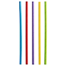 Pailles à boire Papstar Pure, pour milk-shakes, jetables, L 250 x Ø 8 mm, en papier certifié FSC®, couleurs assorties, 500 pièces.