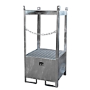 Palette à fûts Bauer FSP-1, ouverture latérale, capacité 1 fût de 200 L, galvanisé
