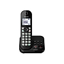 Panasonic KX-TGC462GB - Schnurlostelefon - Anrufbeantworter mit Rufnummernanzeige - Schwarz + zusätzliches Handset