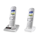 Panasonic KX-TGH722G - Schnurlostelefon - Anrufbeantworter mit Rufnummernanzeige/Anklopffunktion - DECTGAP - dreiweg Anruffunktion - Silver Pearl + zusätzliches Handset