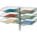 Panier de rangement CopySwinger Duo Novus, 2 x 3 bacs, format B4, système de colonnes, gris clair