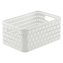 Panier de rangement Rotho COUNTRY, volume 4 l, format A6+, empilable, sans couvercle, L 237 x l 158 x H 108 mm, PP, blanc