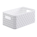 Panier de rangement Rotho COUNTRY, volume 6 l, format A5, empilable, sans couvercle, L 280 x l 185 x H 126 mm, PP, blanc