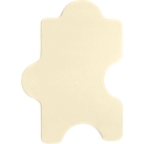 Panneau acoustique mural puzzle, l. 1000 x H 500 mm, en filaments de polyester aspect feutre, ivoire RAL 1015