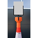 Panneau ALCT-SH, pour tête de cône de signalisation ALCT-O Allroundine, format A4 vertical, métal et plexi, noir-transparent