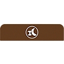 Panneau d'information Rubbermaid « Configure » pour station de tri sélectif 125 l, déchets organiques, L 610 x P 20 x H 203 mm, marron