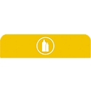 Panneau d'information Rubbermaid « Configure » pour station de tri sélectif 125 l, en plastique, L 610 x P 20 x H 203 mm, jaune