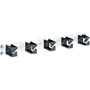 Panneau de rangement 19 pouces, avec 5 étriers de rangement à bords repliés, plastique