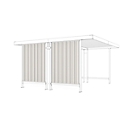 Panneau latéral, pour abris extérieur modèle Leipzig, P 4400 mm, blanc gris RAL 9002