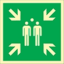 Panneau « Point de rassemblement », phosphorescent