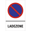Panneaux d'interdiction de stationner, « Ladezone » (« Zone de chargement »)