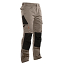 Pantalon taille artisanale Jobman 2321 PRACTICAL, avec poches aux genoux, kaki I noir, taille 23