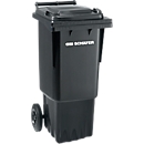 Papelera GMT, 60 l, móvil, negro-gris