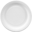 Paper plate, white, 230 mm, 100 pieces
