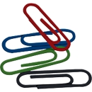 Paperclips, 26 mm, in kleur gelakt,  500 st.