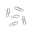 Paperclips, zonder bolvormig uiteinde, vernikkeld, 1000 stuks, lengte: 26 mm