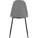Paperflow shell stoel, gestoffeerd, 100% polyester, stalen frame, zithoogte 480 mm, set van 2, zwart/grijs